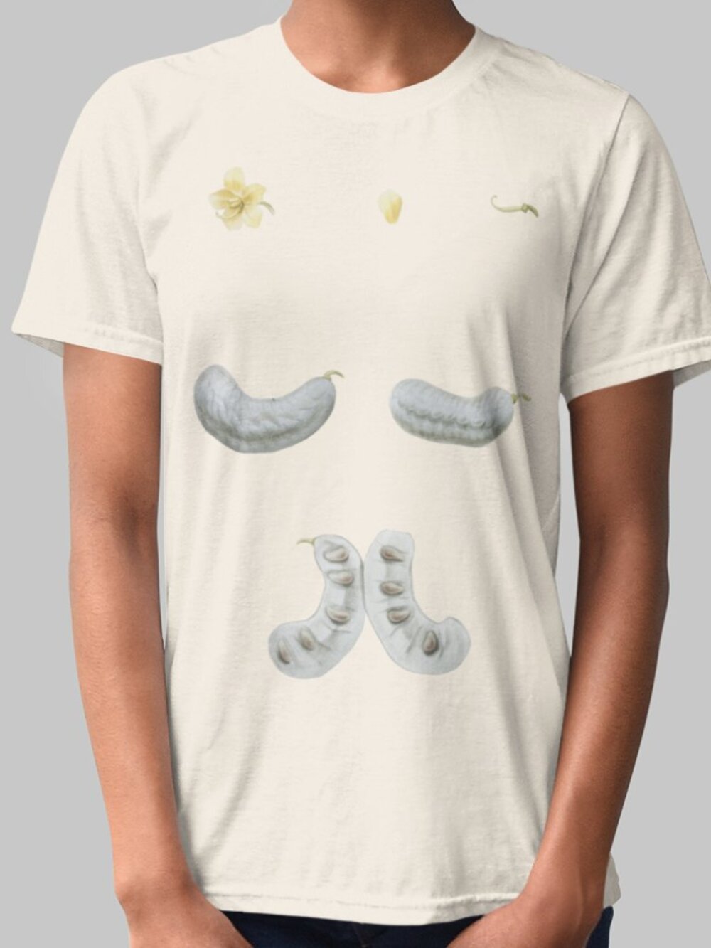 Spiderwort Vintage Floral Print Short Sleeve Graphic Tee T-shirt S-XXL
